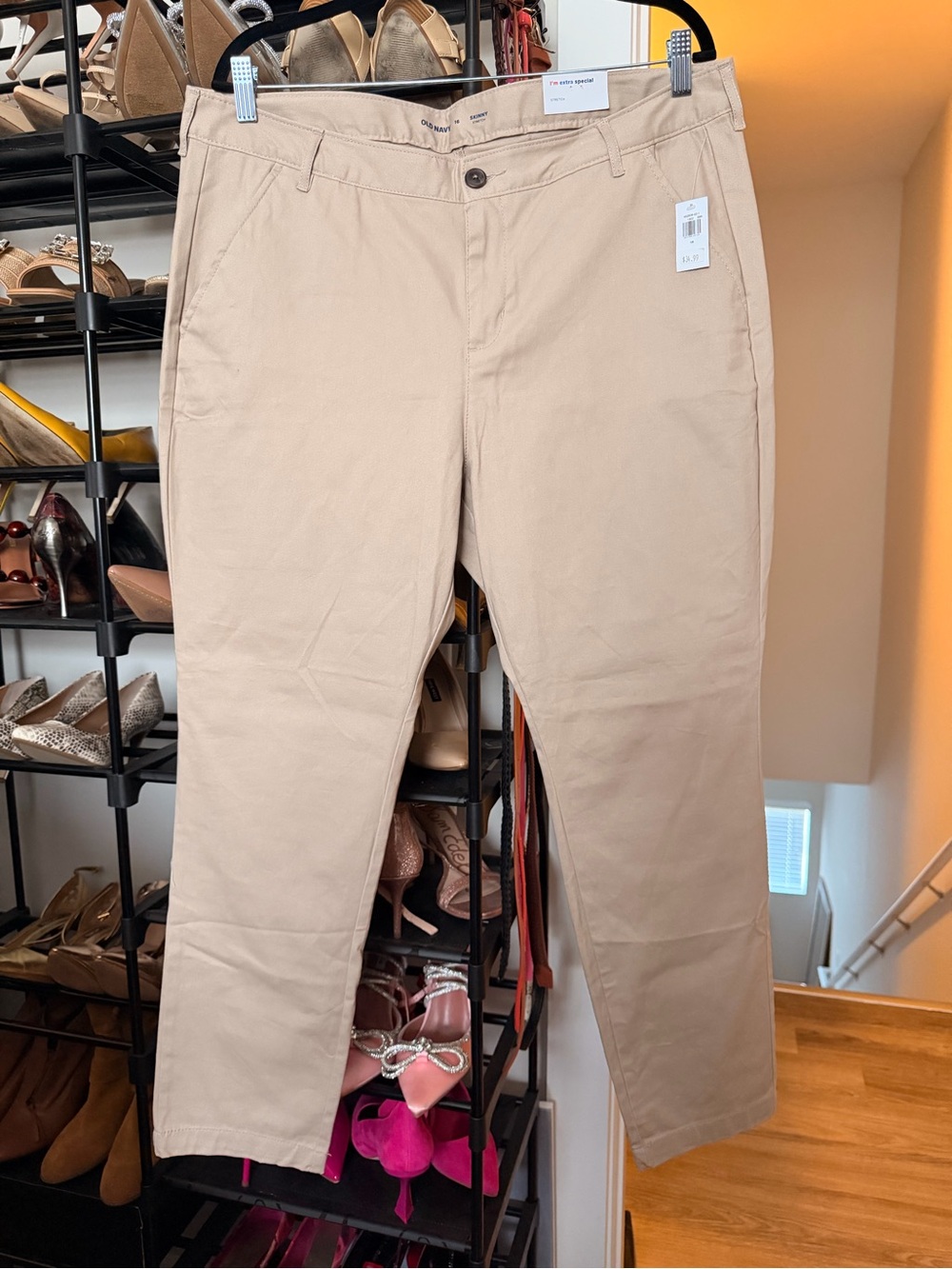 Old Navy Women's Straight Leg Chino Pants - Light Tan